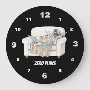 Reloj Redondo Grande Colección Cozy Paws Negro