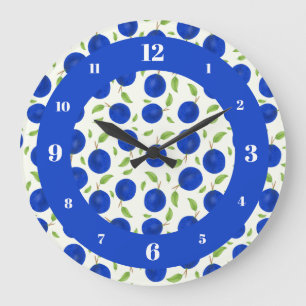 Reloj Redondo Grande Colección de Ciruelas Botánicas