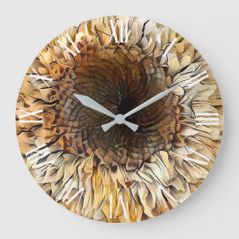 Reloj Redondo Grande Colección de elegancia del girasol tigre de color