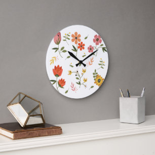 Reloj Redondo Grande colección de flores