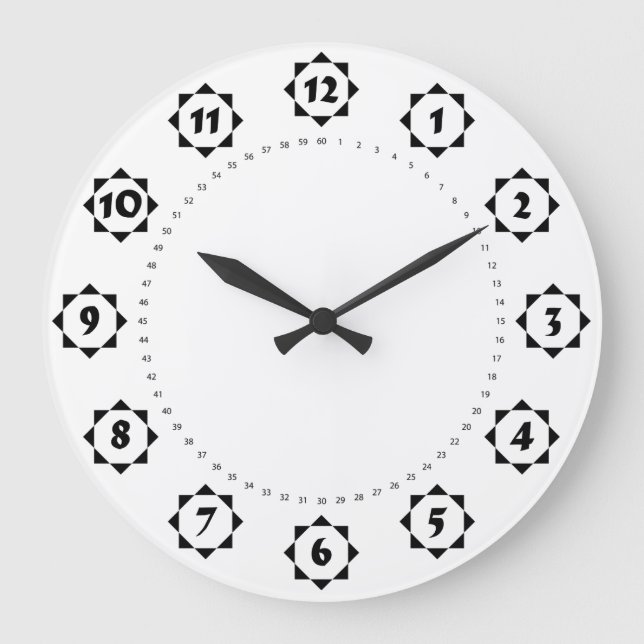 Reloj Redondo Grande Colección de formularios de estrella (Anverso)