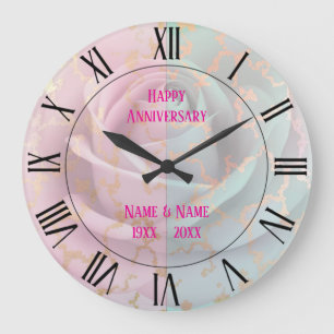 Reloj Redondo Grande Colección de lujo tendencia rosa rubor suave menta