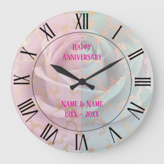 Reloj Redondo Grande Colección de lujo tendencia rosa rubor suave menta
