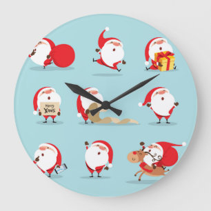 Reloj Redondo Grande Colección de navidades Santa Claus.