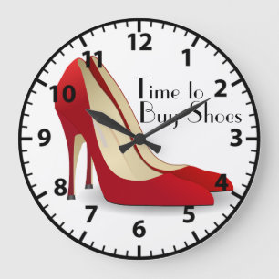 Reloj Redondo Grande Colección de zapatos rojos de tacón alto Comprador