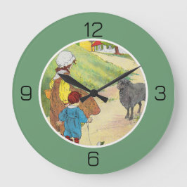 Reloj Redondo Grande Colección Fiesta de Cumpleaños de la Oveja Negra B