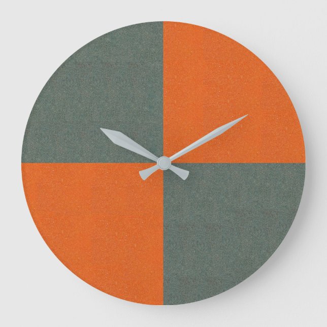 Reloj Redondo Grande colección SOPHIE | Sage Green y Naranja (Anverso)