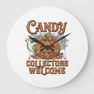 Reloj Redondo Grande Coleccionistas de Dulces Bienvenidos Calabaza Fant