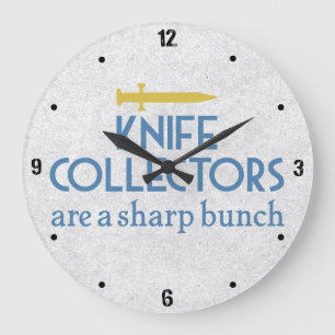 Reloj Redondo Grande Colectores del cuchillo agudos