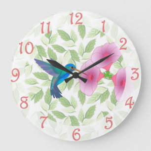 Reloj Redondo Grande Colibrí  