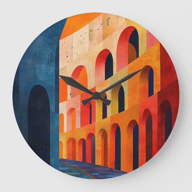 Reloj Redondo Grande Coliseo De Roma (Anverso)