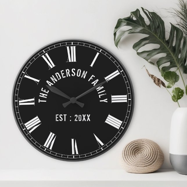 Reloj Redondo Grande Collage de fotos personalizado familiar personaliz (Subido por el creador)