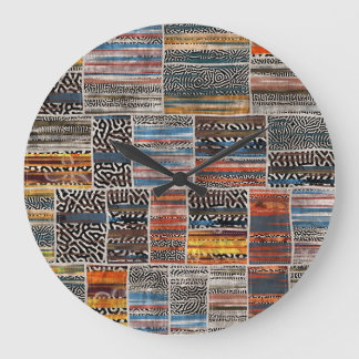 Reloj Redondo Grande Collage de trabajo en mosaico: Extravaganza del pa