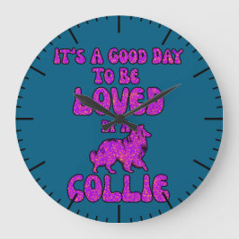 Reloj Redondo Grande Collie Clock