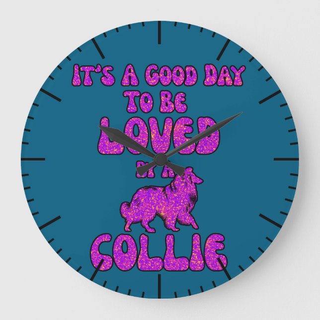 Reloj Redondo Grande Collie Clock (Anverso)