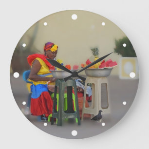 Reloj Redondo Grande Colombia - vendedor del Caribe de la fruta