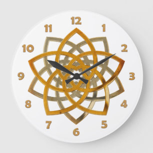 Reloj Redondo Grande Color de la FLOR de VENUS/del BI de