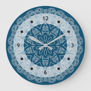 Reloj Redondo Grande Color de su propio MANDALA - DIY Colour Book 1a