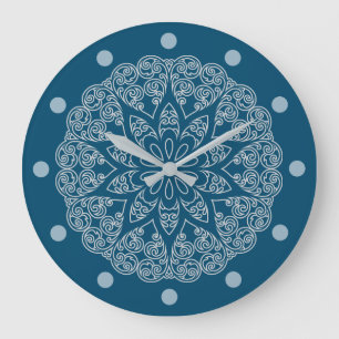 Reloj Redondo Grande Color de su propio MANDALA - DIY Colour Book 1a