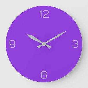 Reloj Redondo Grande Color de violeta azul 8A2BE2 - opción Añadir nombr