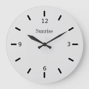 Reloj Redondo Grande Color elegante plateado y negro