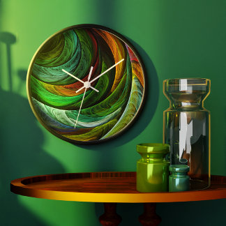 Reloj Redondo Grande Color Glory Moderno Resumen Patrón de arte elegant