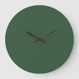 Reloj Redondo Grande Color negro verde esmeralda sólido