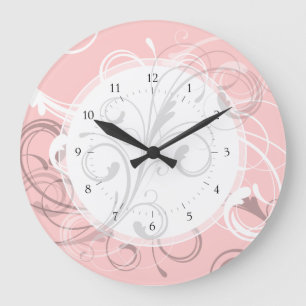 Reloj Redondo Grande Color retro del personalizado de los remolinos del