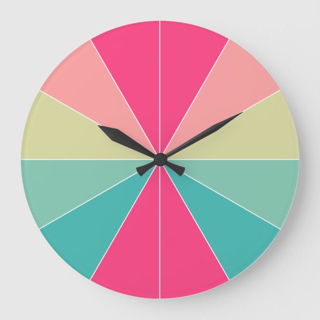 Reloj Redondo Grande Color segmentado 01 (Anverso)