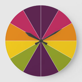 Reloj Redondo Grande Color Segmentado 02