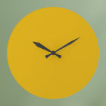 Reloj Redondo Grande Color sólido amarillo mostaza<br><div class="desc">Color sólido amarillo mostaza</div>