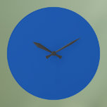 Reloj Redondo Grande Color sólido azul cobalto<br><div class="desc">Color sólido azul cobalto</div>