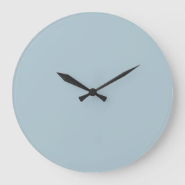 Reloj Redondo Grande Color sólido azul pastel | Clásica | Elegante