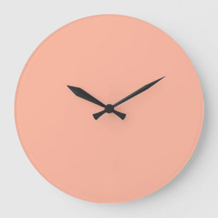 Reloj Redondo Grande Color Sólido Coral Melocotón