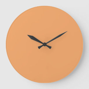 Reloj Redondo Grande Color sólido de color marrón arena