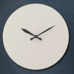 Reloj Redondo Grande Color sólido del café blanco<br><div class="desc">Color sólido del café blanco</div>