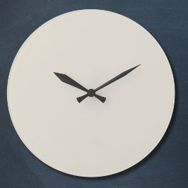 Reloj Redondo Grande Color sólido del café blanco