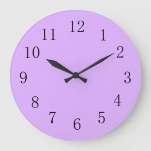 Reloj Redondo Grande Color sólido malva púrpura