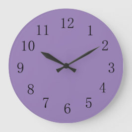 Reloj Redondo Grande Color sólido morado de lavanda