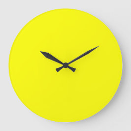 Reloj Redondo Grande Color sólido neón amarillo