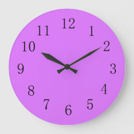 Reloj Redondo Grande Color sólido púrpura heliotropino