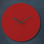 Reloj Redondo Grande Color sólido rojo Crimson<br><div class="desc">Color sólido rojo Crimson</div>