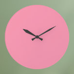 Reloj Redondo Grande Color sólido rosa Baker-Miller<br><div class="desc">Color sólido rosa Baker-Miller</div>