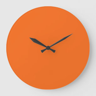 Reloj Redondo Grande Color sólido tigre naranja