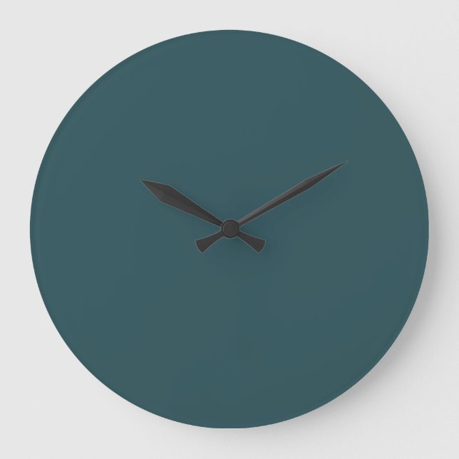 Reloj Redondo Grande Color sólido Verde azulado profundo (Anverso)