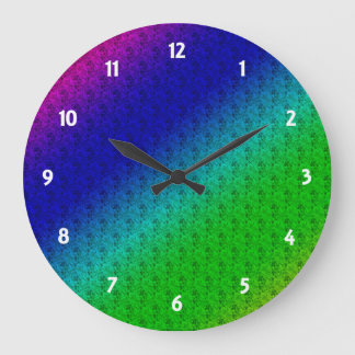 Reloj Redondo Grande Color verde azul verde verde verde degradado arcoi