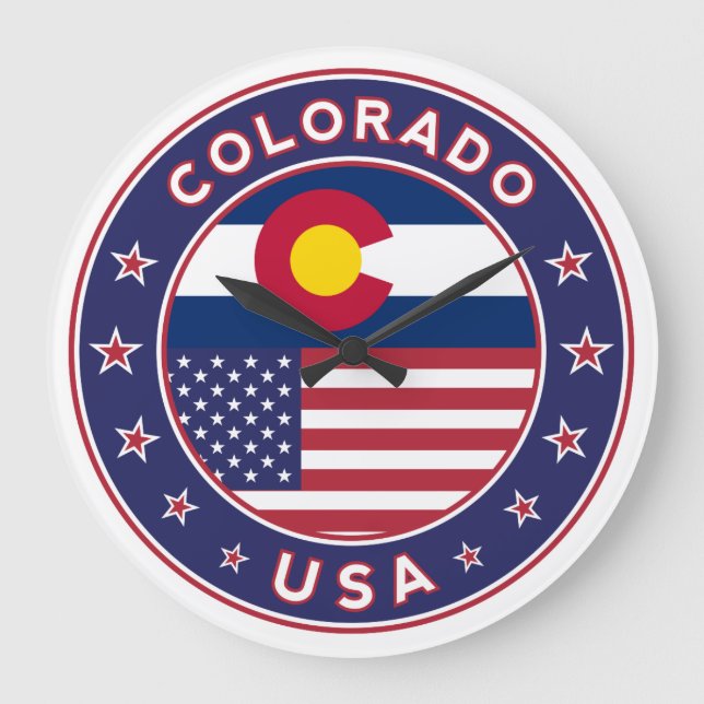 Reloj Redondo Grande Colorado (Anverso)