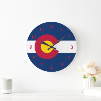 Reloj Redondo Grande Colorado: La bandera del estado centenario de EE.
