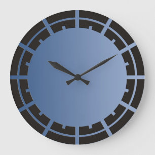 Reloj Redondo Grande COLOREE SOLAMENTE el azul de las pendientes - suen