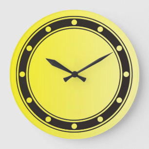 Reloj Redondo Grande COLOREE SOLAMENTE el limón de las pendientes - lo